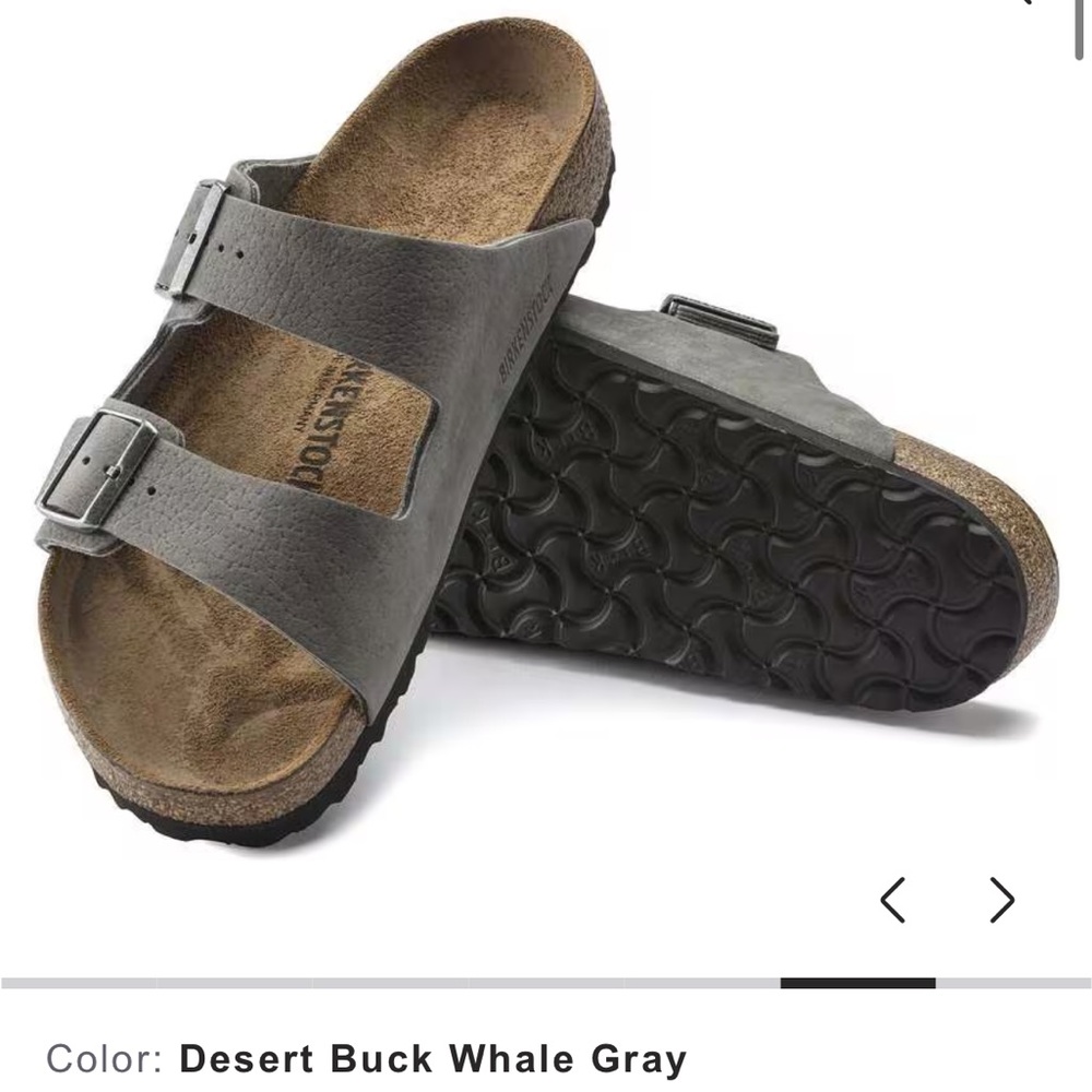 Birkenstock Arizona Desert Buck Whale Gray